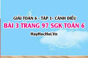 Giải bài 3 trang 97 Toán 6 Tập 1 SGK Cánh Diều